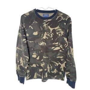 Polo Ralph Lauren camouflage long sleeve waffle thermal pullover top